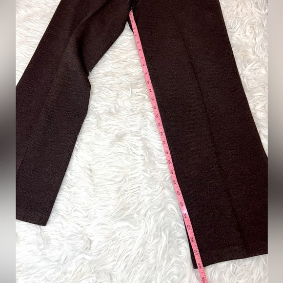 St. John Collection By Marie Gray Size 2 Chocolate Knit Trousers Women’s Size 2 - Picture 6 of 8